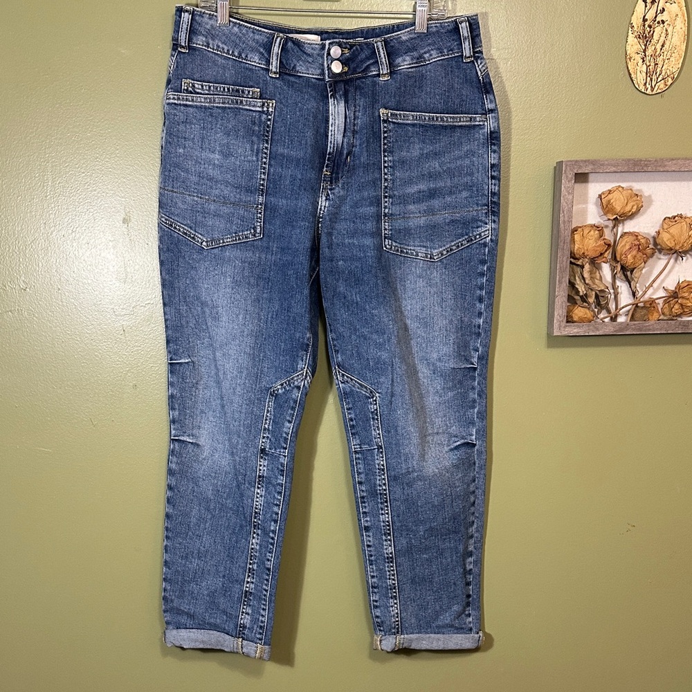 Pilcro by Anthropologie The Wanderer Relaxed Denim Jeans medium wash size 31